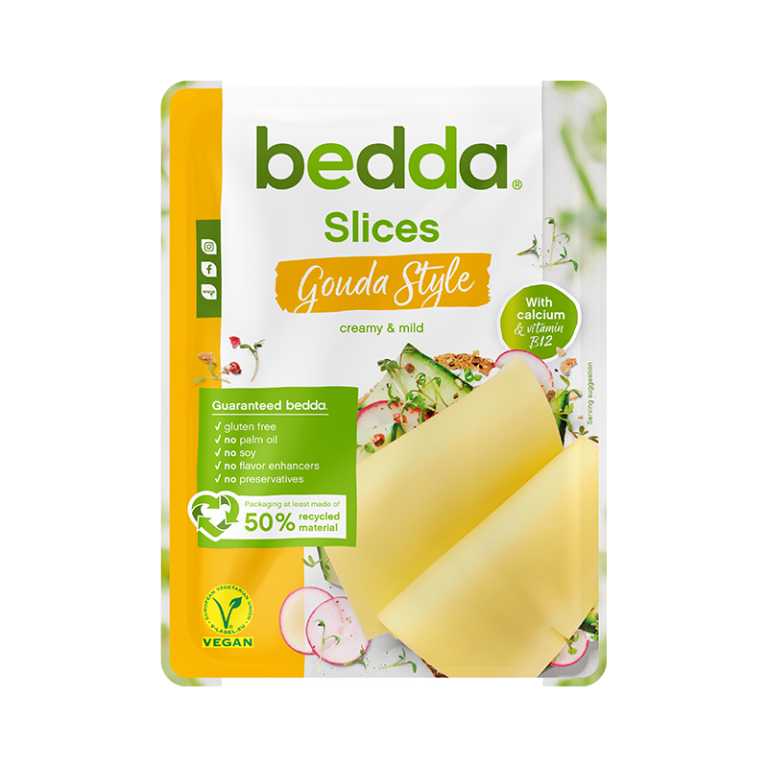 bedda Slices Gouda Style Vegan sliced cheese alternative bedda world