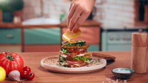 Veganes Sandwich mit Gemüsebratling